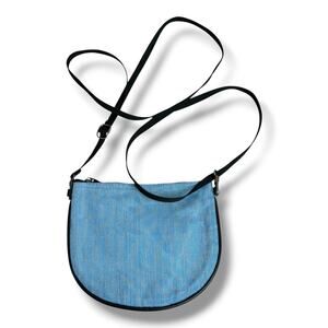 Smateria Blue Small Cross Body Bag Made With Recycled Netting Sustainability